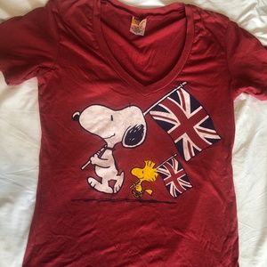 Snoopy Woodstock Peanuts British Union Tee